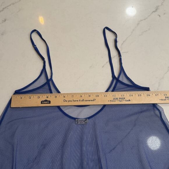 Free People Intimately Push Send Mini Slip Tutu Tulle Dress Royal Blue Coquette - Picture 7 of 12